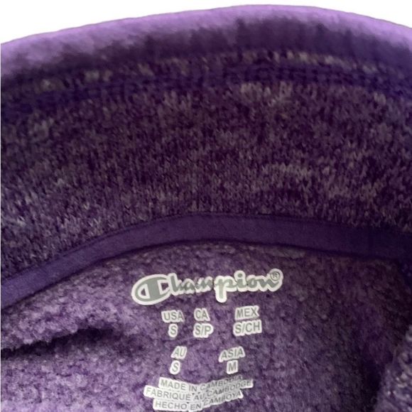 Womens Champion Purple Full Zip Long Sleeve Fleece Jacket - Picture 4 of 4